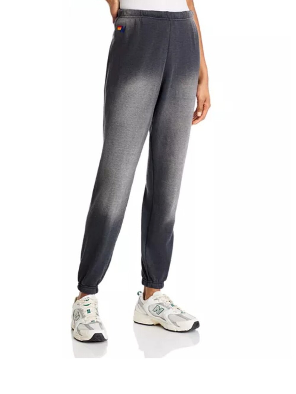 Aviator NationRainbow-Stripe Sweatpants in Faded Smoke